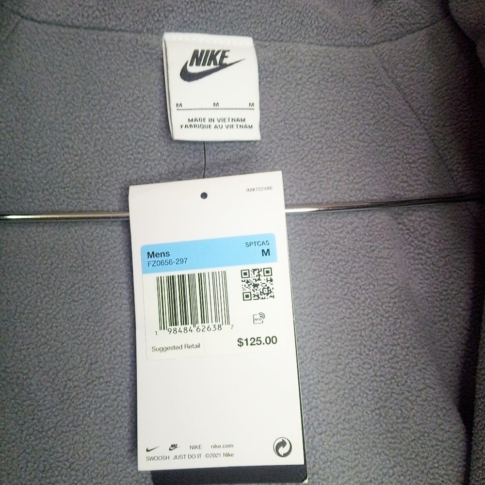 NWT Nike Club Futura Fleece Lined Jacket | Size Medium | Tan FZ0657-297 - Picture 12 of 16